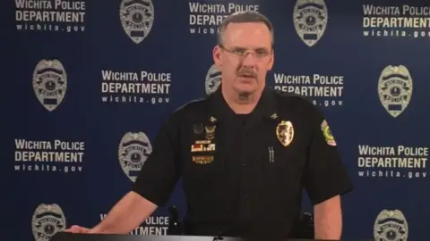 Wichita police department facebook Wichita Police Department Deputy Chief Troy Livingston briefing the media