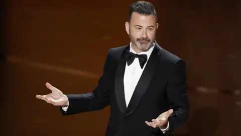 EPA Host Jimmy Kimmel during the 96th annual Academy Awards ceremony at the Dolby Theatre in the Hollywood neighborhood of Los Angeles, California, USA, 10 March 2024.