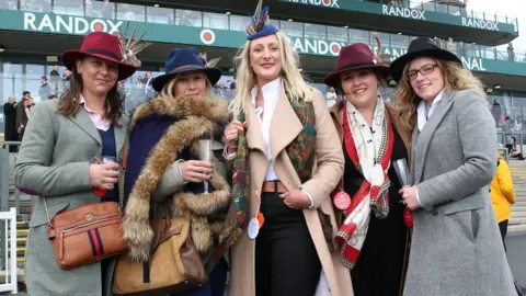 PA Media Women at first day of Grand National Festival