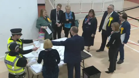 Police were called to the count for the Paisley and Renfrewshire North constituency