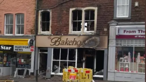 Cumbria Fire and Rescue Service Maryport fire