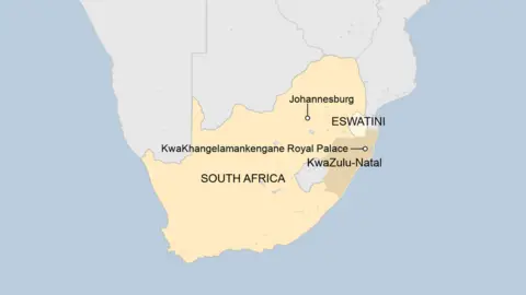 A map showing KwaZulu-Natal