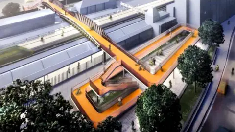 Grimshaw/Arup Artist impression of footbridge plans