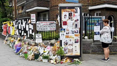 EPA A makeshift memorial to victims of the Grenfell Tower fire