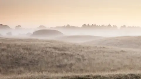 National Trust Images/Justin Minns Royal burial mounds at Sutton Hoo