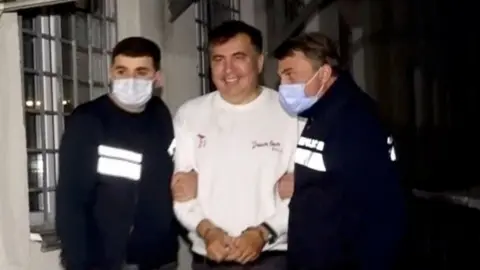 Georgia Interior Ministry/Reuters A video released by Georgia's interior ministry showing Mikheil Saakashvili