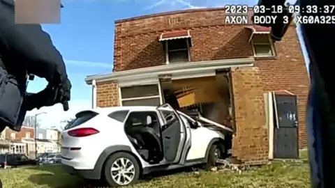 Police handout The crash scene