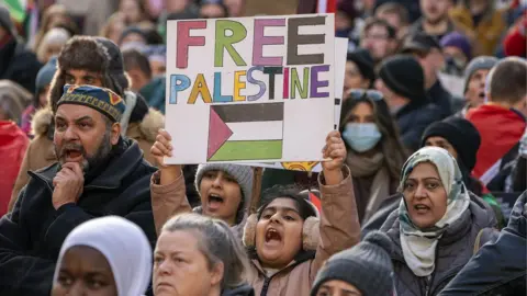 PA Media Glasgow Gaza protest