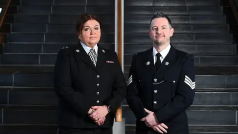 Welsh government Sgt Isabelle Coulson and Sgt Ross Phillips