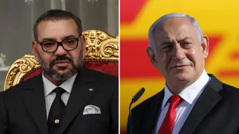 Getty Images / EPA A composite image of King Mohammed VI of Morocco and Israel's Benjamin Netanyahu