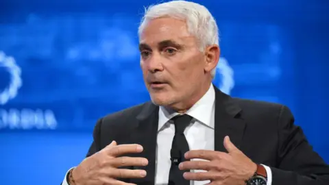 CEO of the Fiore Group and Founder and President of Radcliffe Foundation Frank Giustra speaks onstage during the 2018 Concordia Annual Summit