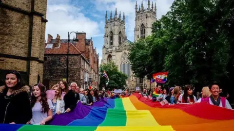 York Pride Parade through York in 2017