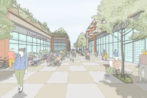 Newark and Sherwood District Council View from the square in Ollerton