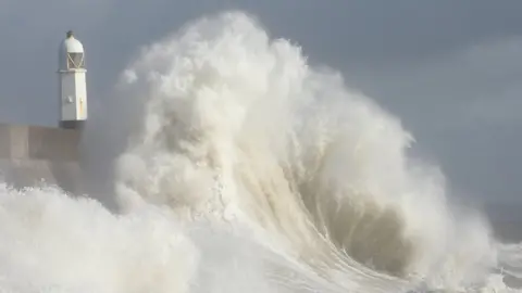 Joann Randles Porthcawl breakwater