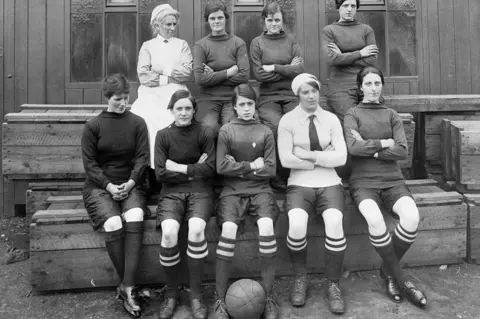 IWM The Palmers Munitionettes women's team in 1919