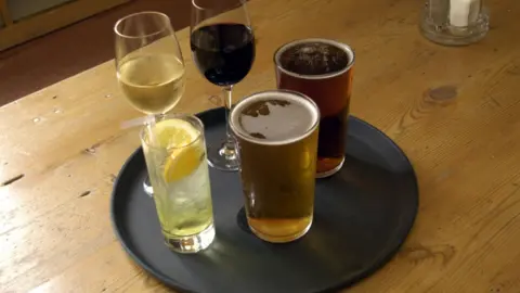 BBC Drinks on a tray