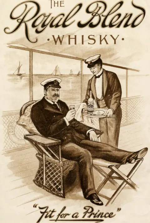 Getty Images Whisky advert for Royal Blend Whisky c.1890-1900.