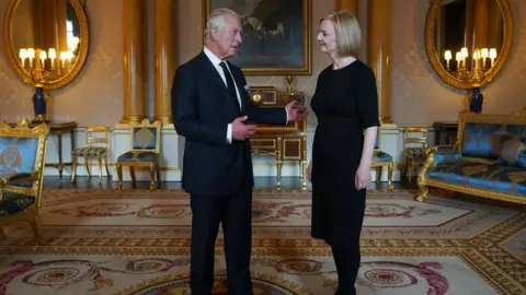 PA Media King Charles III meets Prime Minister Liz Truss for the first time in their respective roles