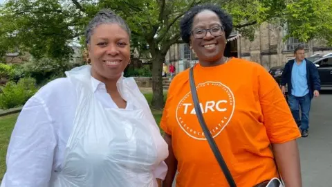 Lavern Mthethwa (left), from Lola’s Afro-Caribbean kitchen, and Telford African & Afro-Caribbean Resource Centre founder Natalie Headley