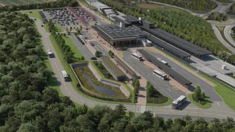 Network Rail Artist impression of new Beaulieu railway station