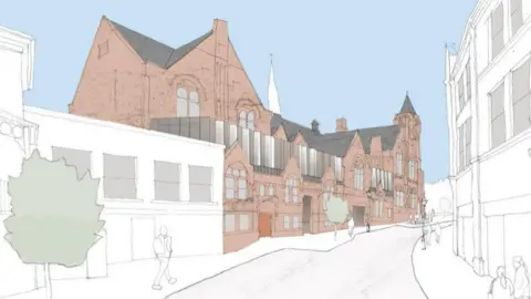 Chesterfield Borough Council Stephenson Memorial Hall in Corporation Street