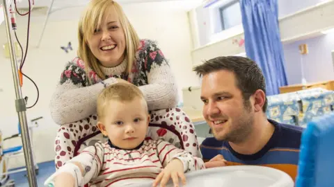 NHSBT Zoe and Craig Alderson, with two-year-old Henry