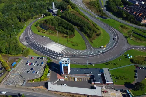 TT2 Aerial of Tyne Tunnel