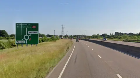 Google A46 near Farndon, Nottinghamshire