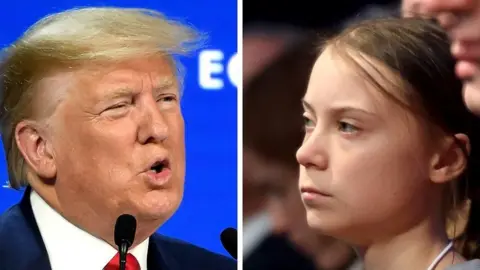 Donald Trump and Greta Thunberg address Davos 2020