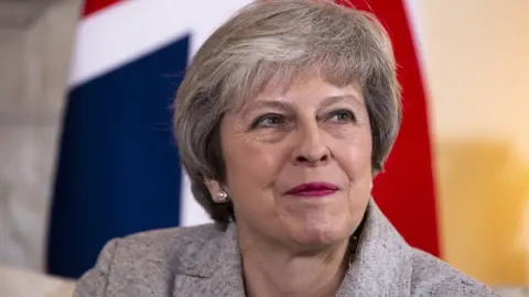 EPA Theresa May during a meeting with Chancellor of Austria Sebastian Kurz