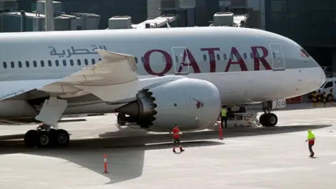 Reuters A Qatar Airways aircraft at Hamad International Airport in Doha, Qatar, June 7, 2017