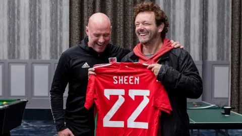 FAW Michael Sheen and Rob Page