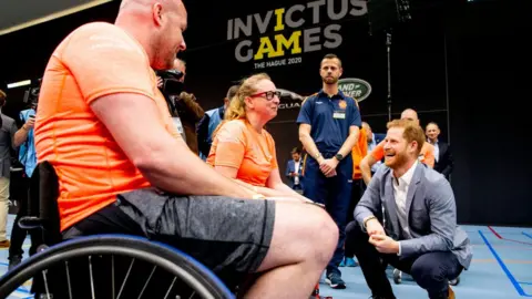 Getty Images Prince Harry at an Invictus Games event