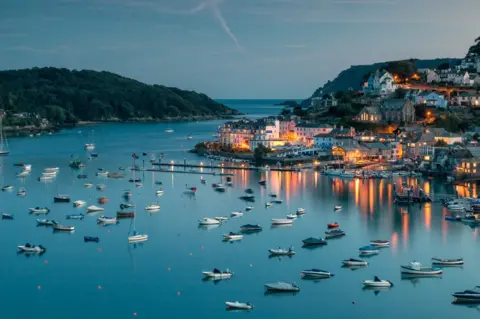 Getty Images Salcombe at night