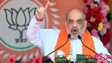 Getty Images Amit Shah at rally in Patna, March 2024