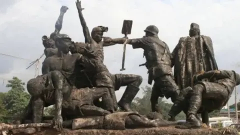 Centre for Memories A statue commemorating the coalminers' massacre