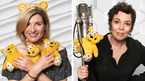 BBC Jodie Whittaker (left) and Olivia Colman