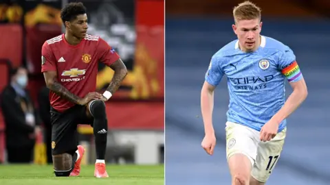 EPA/PA Media Marcus Rashford and Kevin De Bruyne