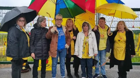 NanasAgainstFracking Fracking protesters outside Preston New Road site