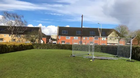 Sinkhole in Frere Road Park, Norwich
