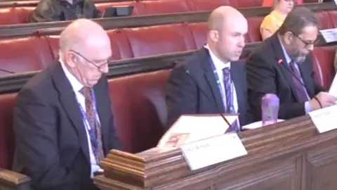 Bristol City Council Goram Homes management members at a Bristol City Council meeting