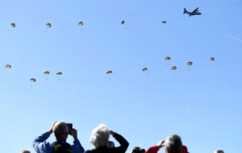 Reuters Arnhem anniversary parachute drop