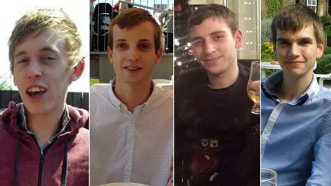 Family handout Stephen Port's victims (L-R): Anthony Walgate, Gabriel Kovari, Jack Taylor and Daniel Whitworth