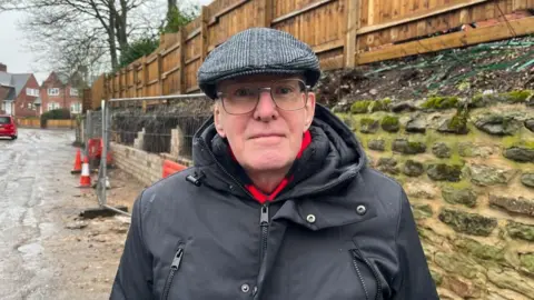 Bob Massey stood on Redhill Road in Arnold.