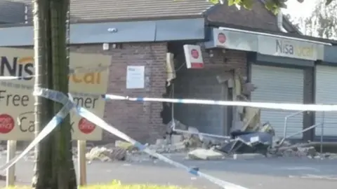 Mark Walsh damaged building