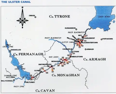 Waterways Ireland Ulster Canal map