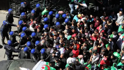 EPA Police trying to manage protesters