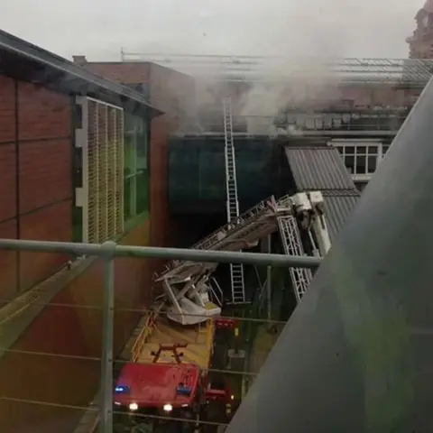 Nottinghamshire Fire and Rescue Service View from inside station, on platform seven