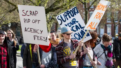 Alamy Protestors at the University of Bristol