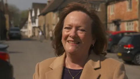 Jane Durrant on the streets of Lacock